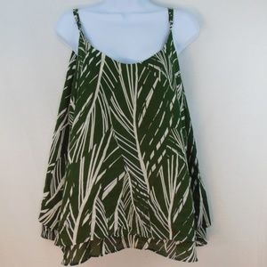 Zac & Rachel Olive/Ivory  Spaghetti Strap Cami Top